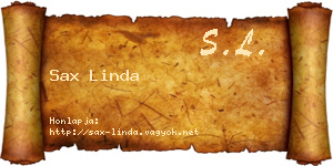 Sax Linda névjegykártya