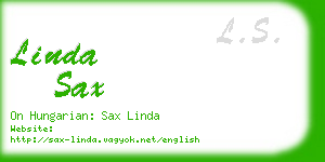 linda sax business card